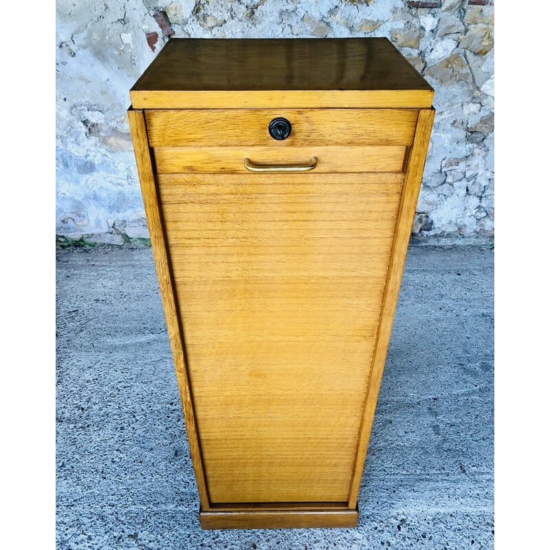 Vintage oakwood curtain cabinet, 1960