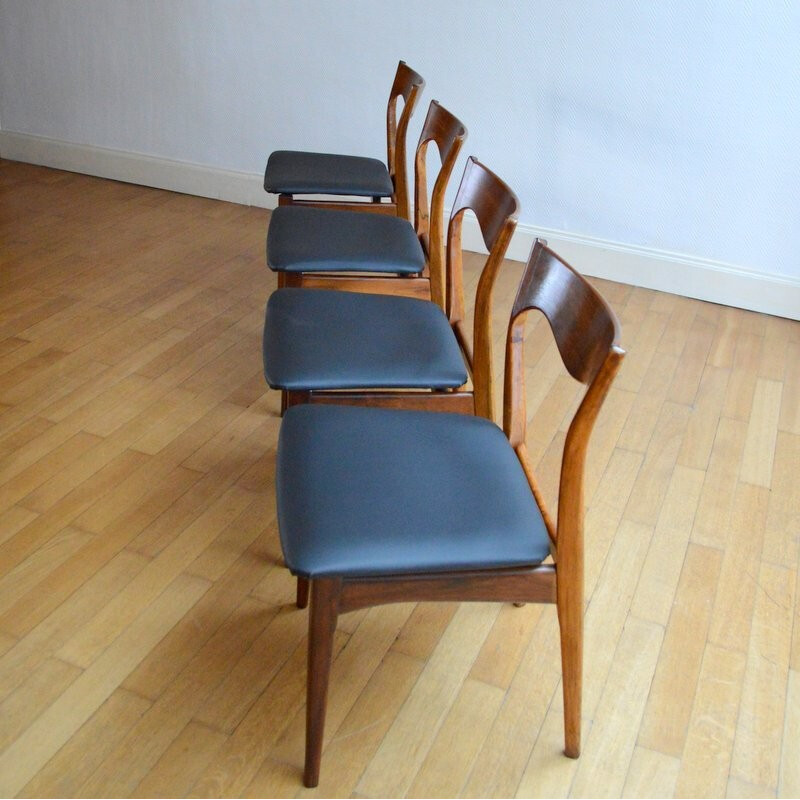 Set of 4 scandinavian chairs - 1960s