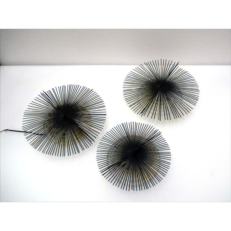 Vintage wall lamps Lumina 'Helios' by Riccardo Blumer, 1980