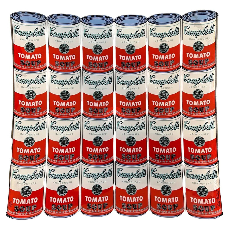 Vintage glazen dienblad van Andy Warhol voor Rosenthal, 1990