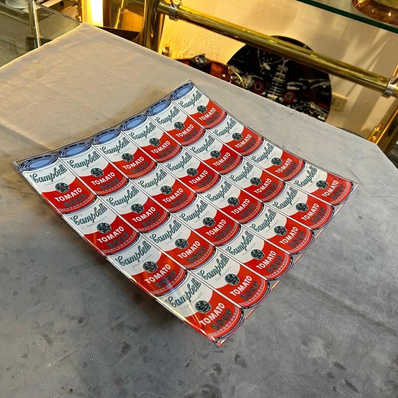 Vintage glass tray by Andy Warhol for Rosenthal, 1990