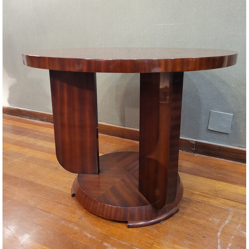 Vintage Art Deco mahogany coffee table, France 1930