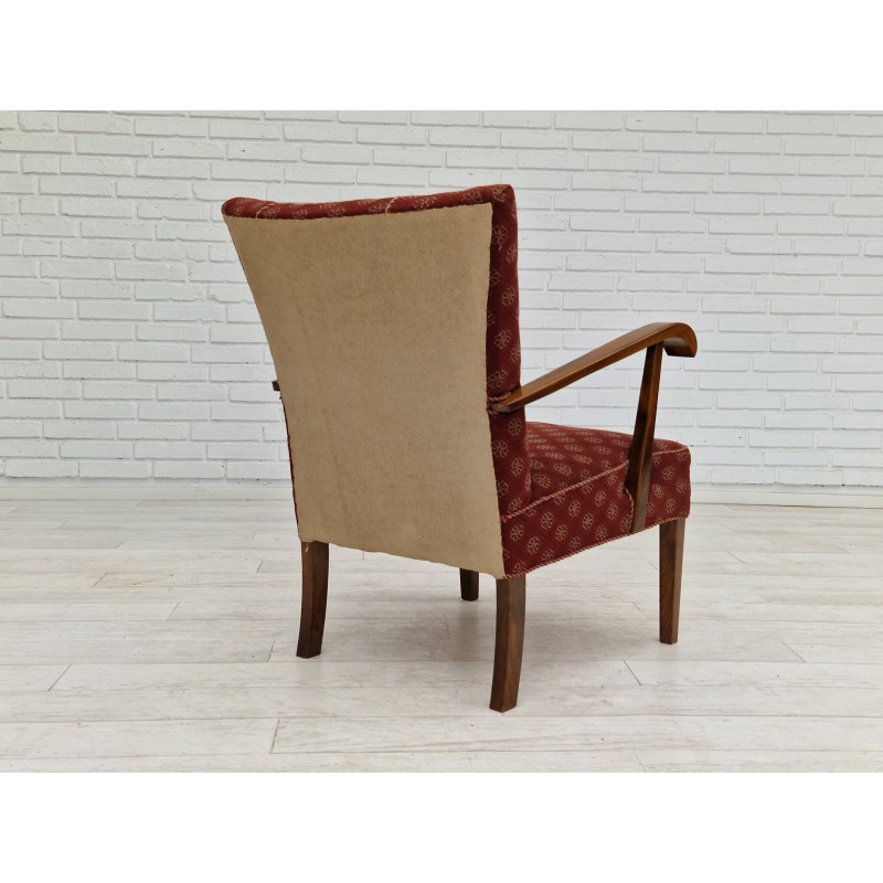 Cadeira de braços dinamarquesa vintage, anos 50