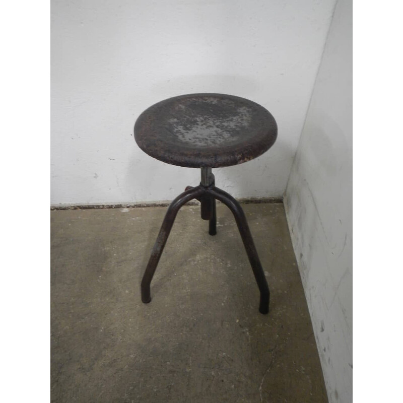 Vintage iron stool, 1950s