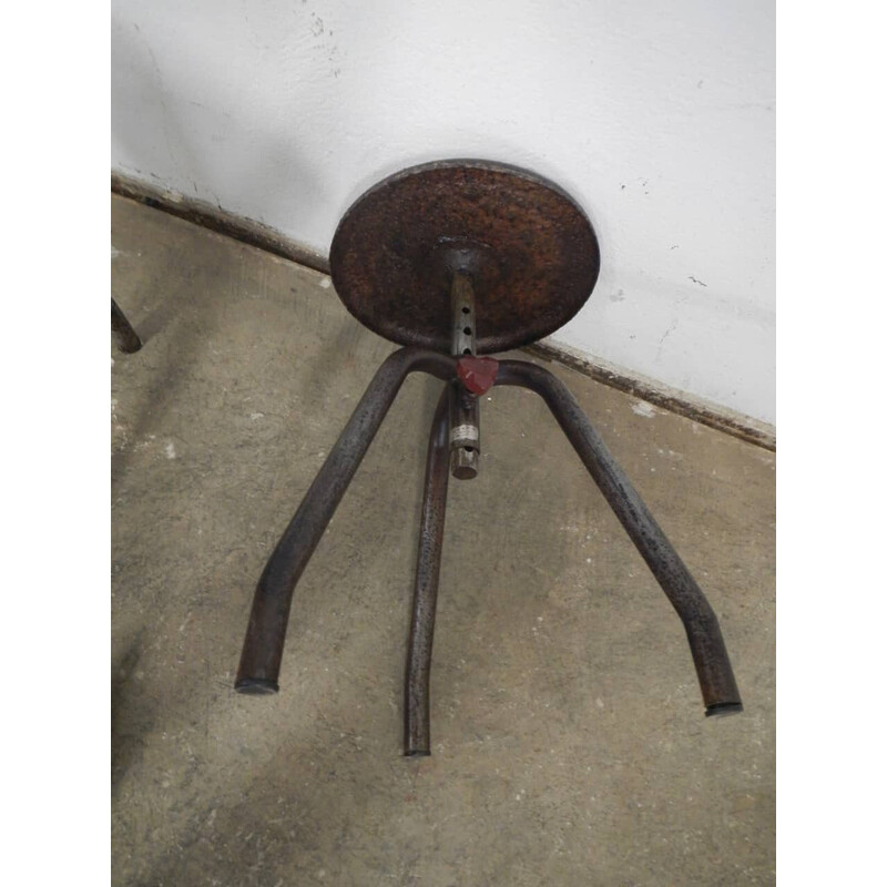 Vintage iron stool, 1950s