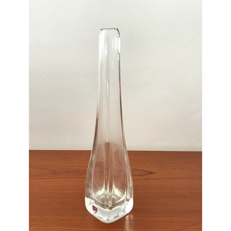 Vase vintage en verre par Nils Orrefors pour Orrefors, 1960