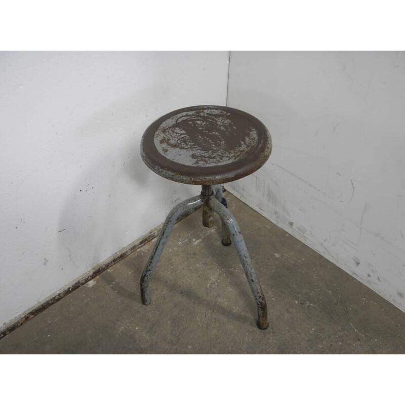 Vintage iron stool, 1950