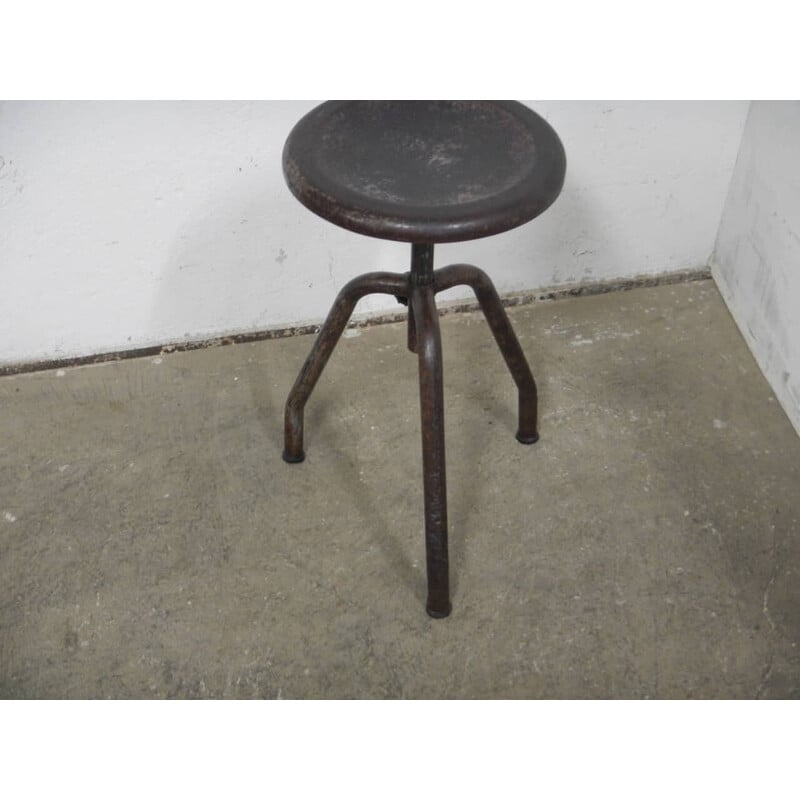 Vintage iron stool, 1950s