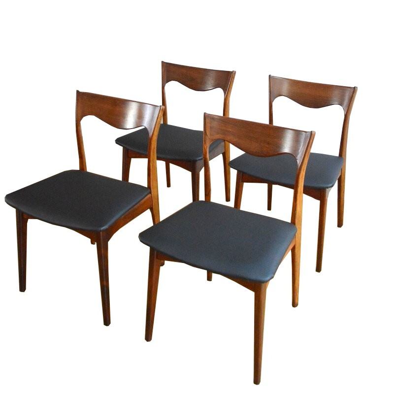 Set of 4 scandinavian chairs - 1960s
