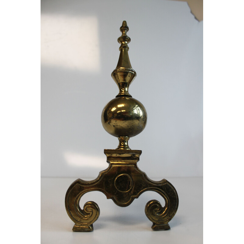 Coppia di candelabri vintage in bronzo