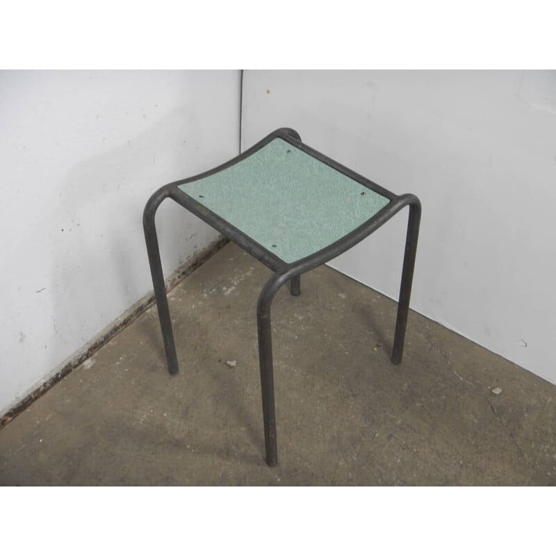 Vintage stool in iron and formica by Faacme, Italy