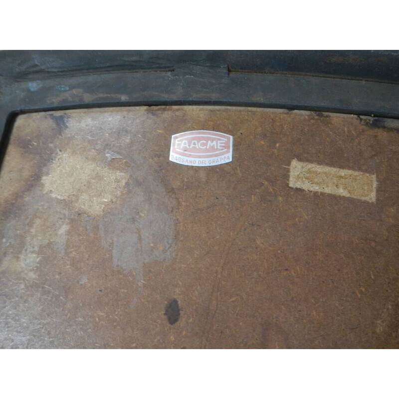 Taburete vintage de hierro y formica de Faacme, Italia