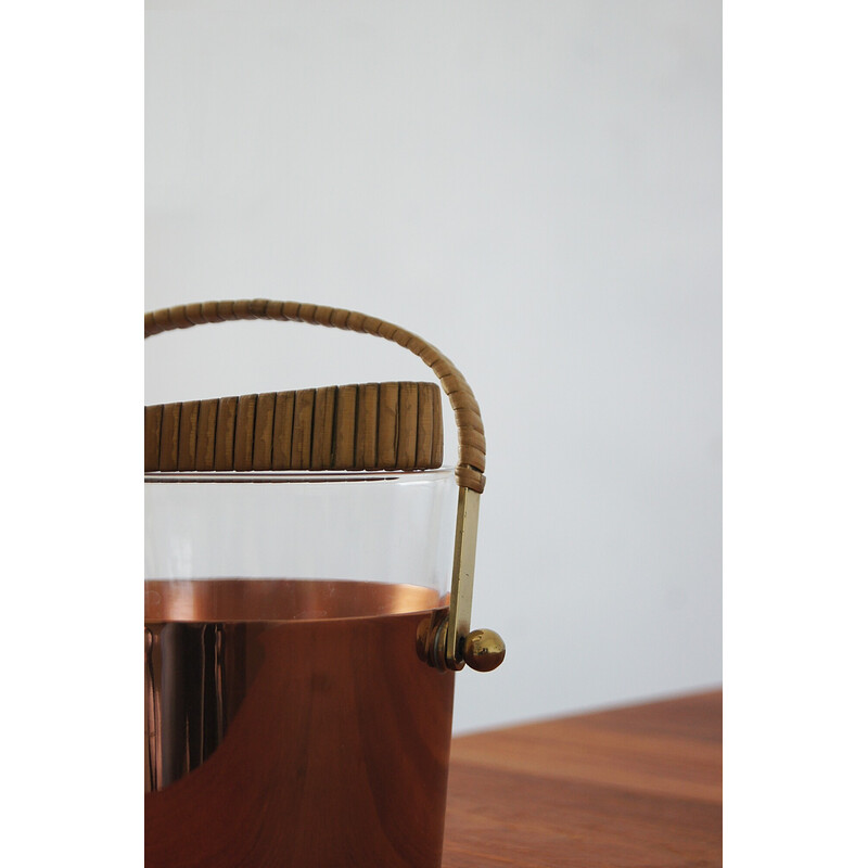 Vintage ice bucket by Gunnar Ander for Ystad-Metall, 1950s