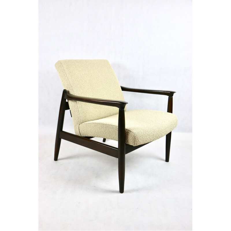 Fauteuil vintage Gfm-64 en boucle beige par Edmund Homa, 1970