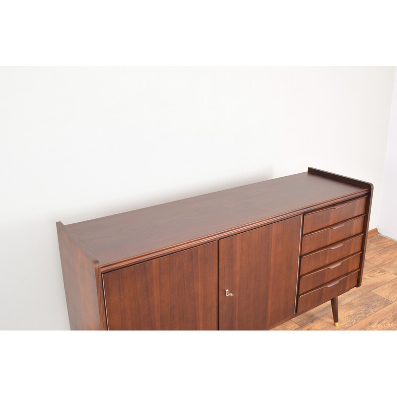 Mid-century German walnut sideboard by Möbelhaus Alfred Hübner, 1960s