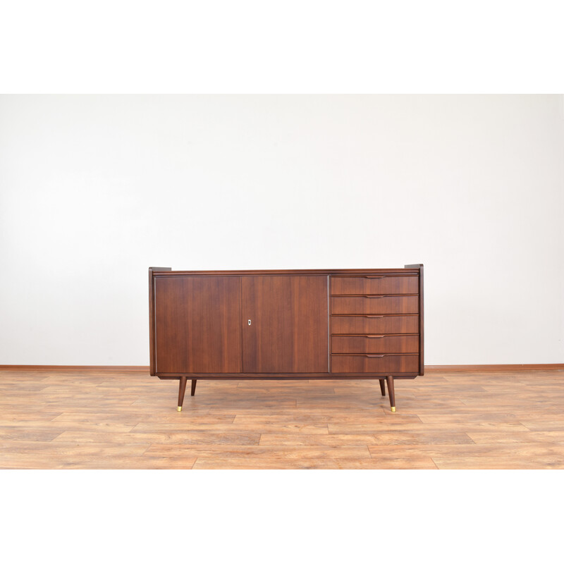 Mid-century German walnut sideboard by Möbelhaus Alfred Hübner, 1960s