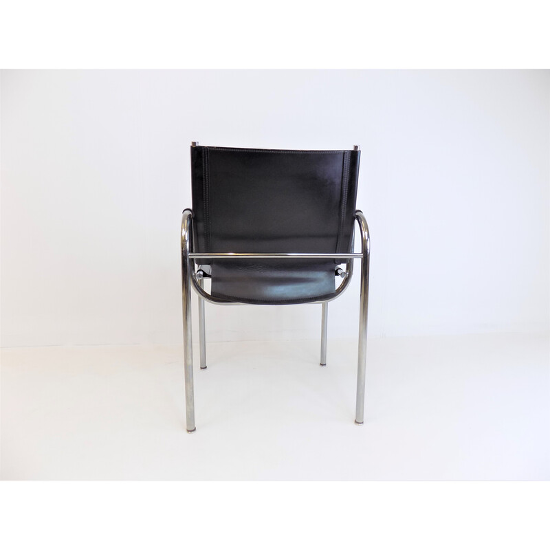 Vintage Strässle He leather armchair by Hans Eichenberger, 1960s