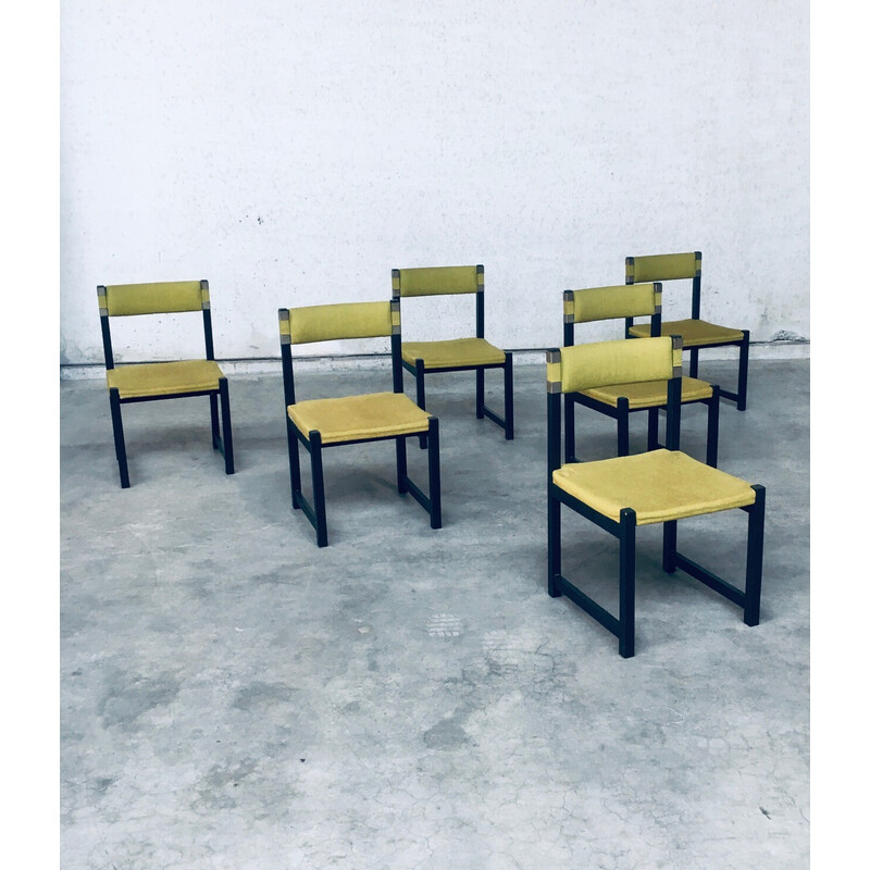 Ensemble de 6 chaises vintage par J. Batenburg pour Mi, Belgique 1969
