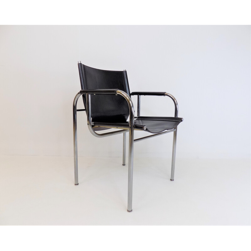 Vintage Strässle He leather armchair by Hans Eichenberger, 1960s