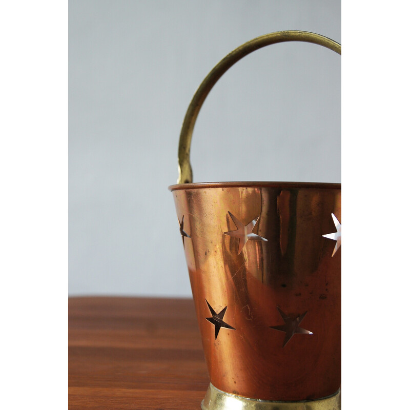 Swedish vintage copper ice bucket by Mitab Karlshamn