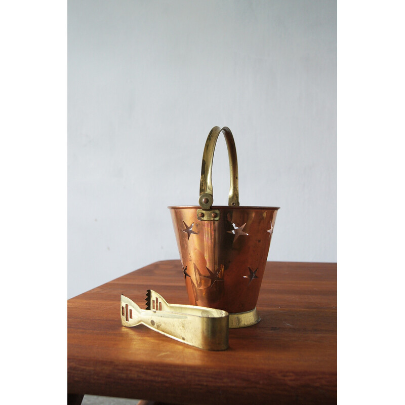 Swedish vintage copper ice bucket by Mitab Karlshamn