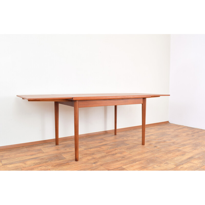 Mesa de comedor extensible danesa de mediados de siglo, Furbo, 1960