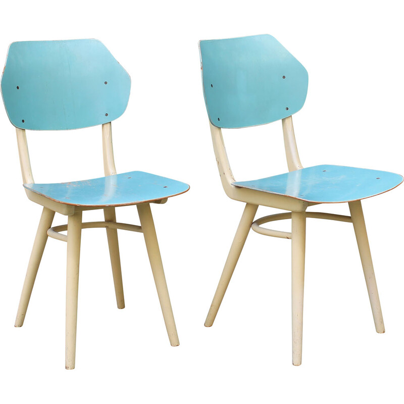 Paar Vintage-Stühle von Ton, 1960