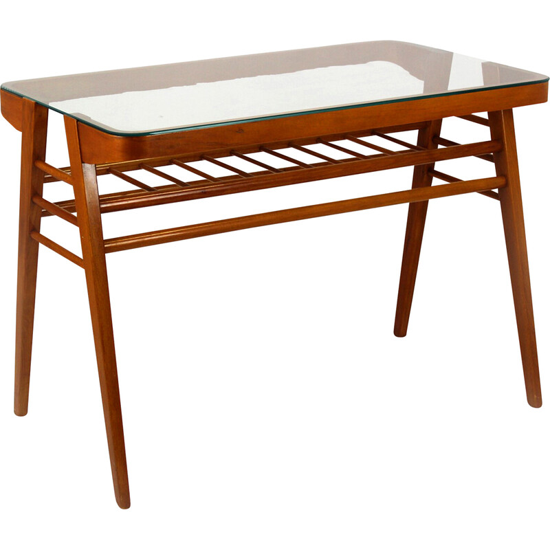 Vintage wooden coffee table by František Jirák, Czechoslovakia 1960s