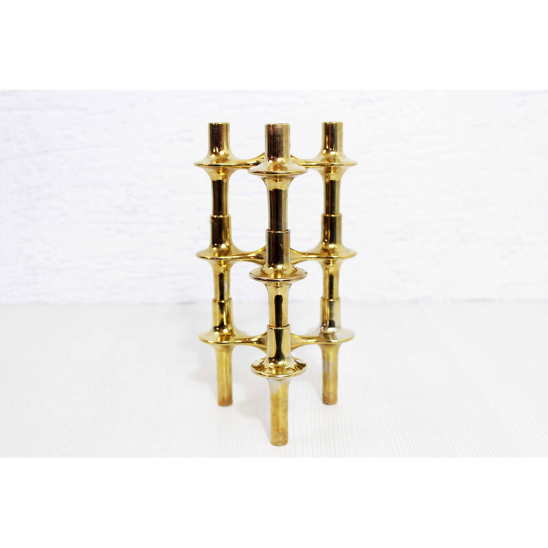 Set of 3 vintage modular candleholders by Fritz Nagel, 1970