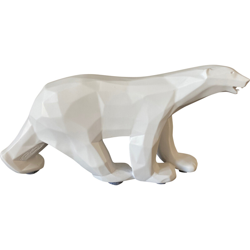 Vintage polar bear sculpture by Richard Orlinsk for Dixit Arte