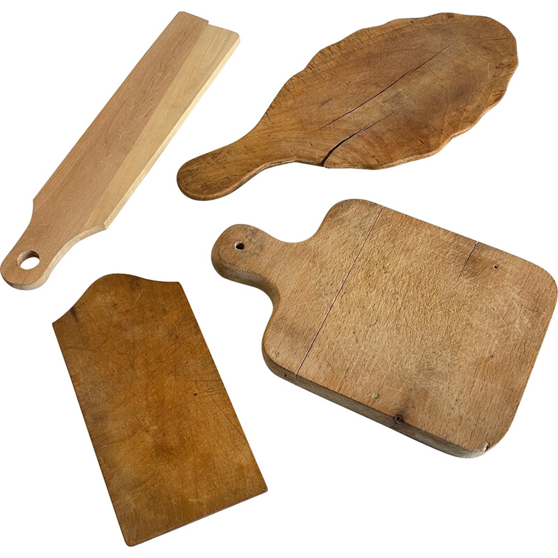 Set di 4 taglieri in legno vintage