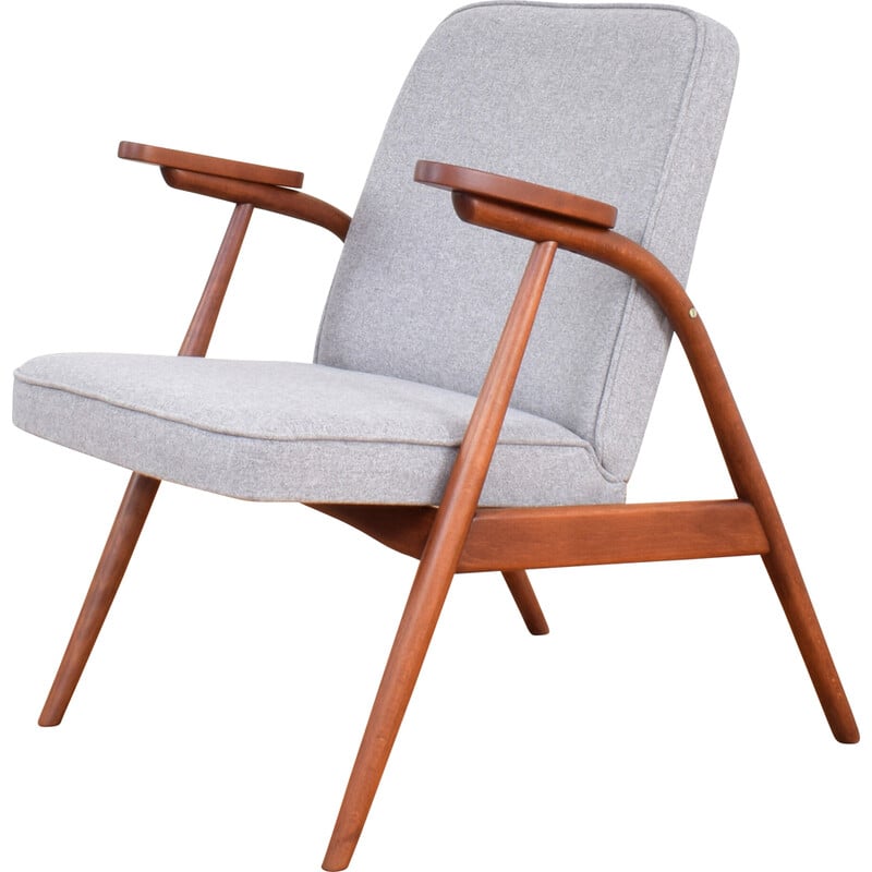 Fauteuil vintage modèle B6028 en bois de hêtre par Fabryka Mebli Giętych, Pologne 1960