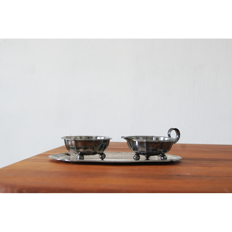 Vintage milk and sugar set by Nils Johan for Prima N S, 1950