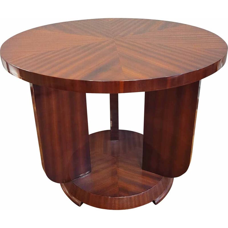 Vintage Art Deco mahogany coffee table, France 1930