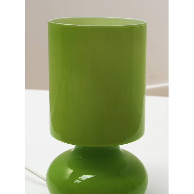 Lampada da comodino vintage in vetro verde di Ikea, 1980