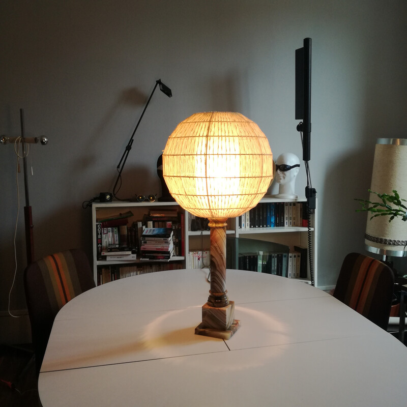 Lampe vintage en onyx