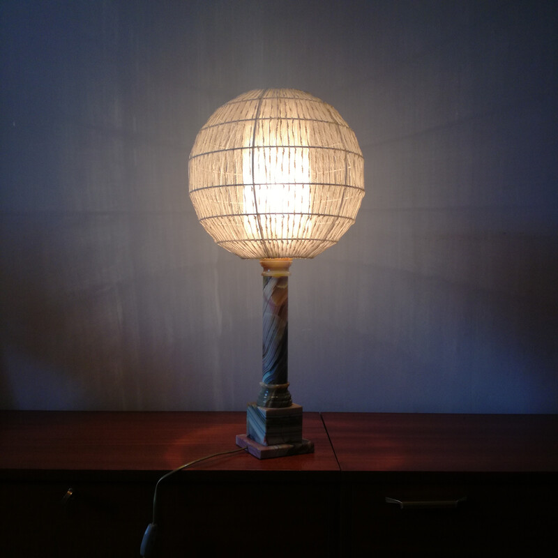 Lampe vintage en onyx