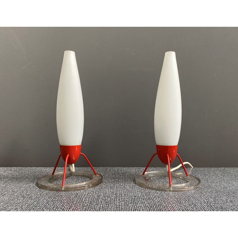 Pair of vintage desk lamps model 1616 by Napako, 1960