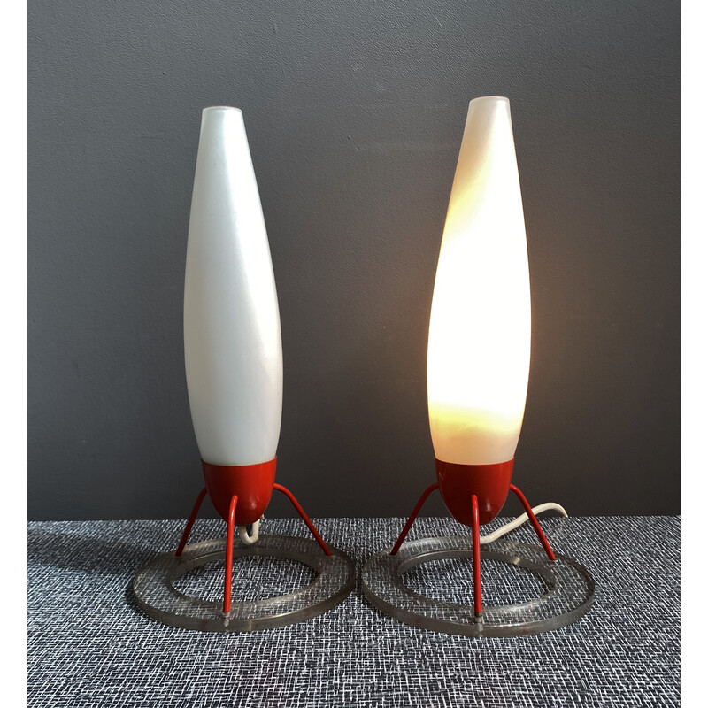 Pair of vintage desk lamps model 1616 by Napako, 1960