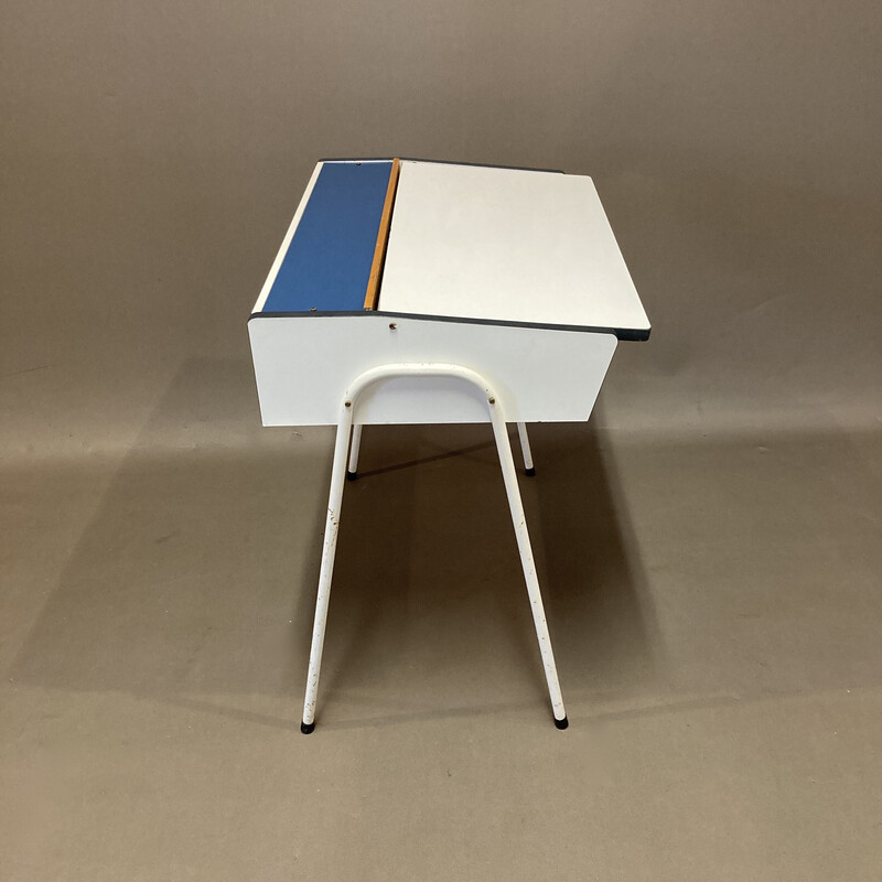 Vintage children's desk with built-in storage, 1950