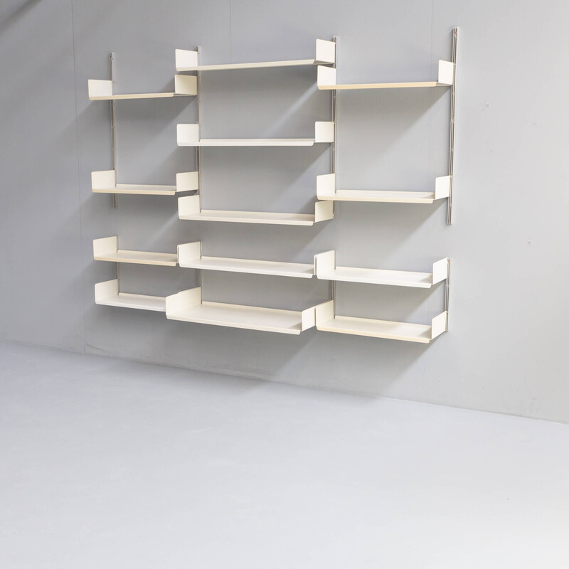 Vintage wall system metal shelves by Dieter Rams for Vitsoe