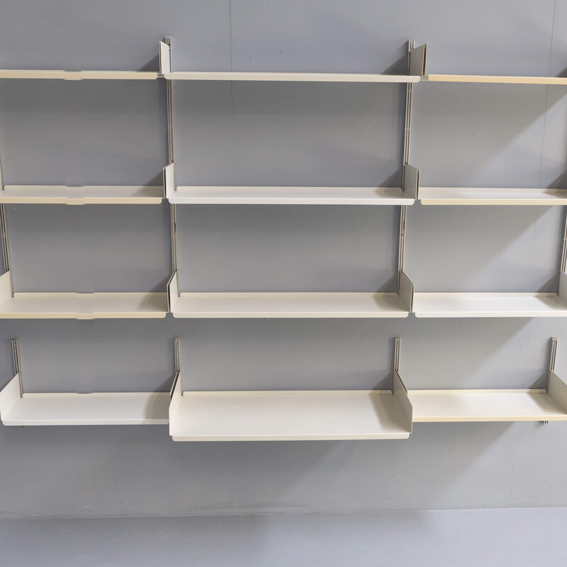 Vintage wall system metal shelves by Dieter Rams for Vitsoe