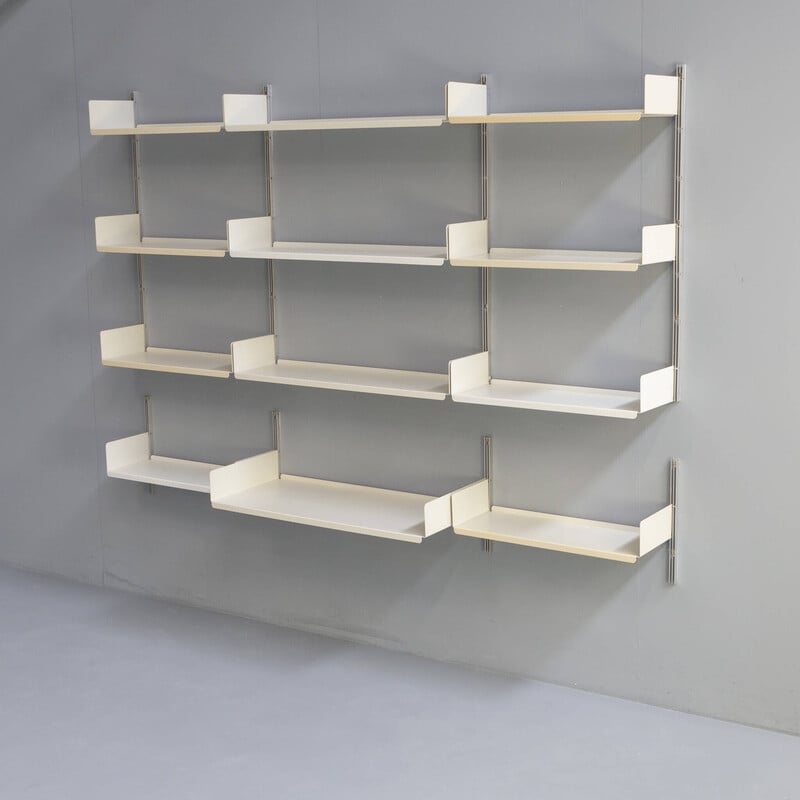Vintage wall system metal shelves by Dieter Rams for Vitsoe