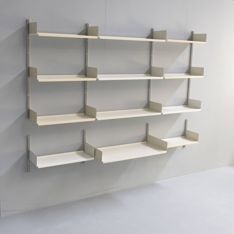 Vintage wall system metal shelves by Dieter Rams for Vitsoe