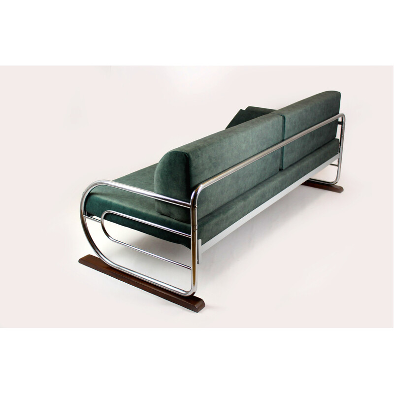 Vintage Bauhaus Sofa aus Chromstahlrohr von Hynek Gottwald, 1930er Jahre