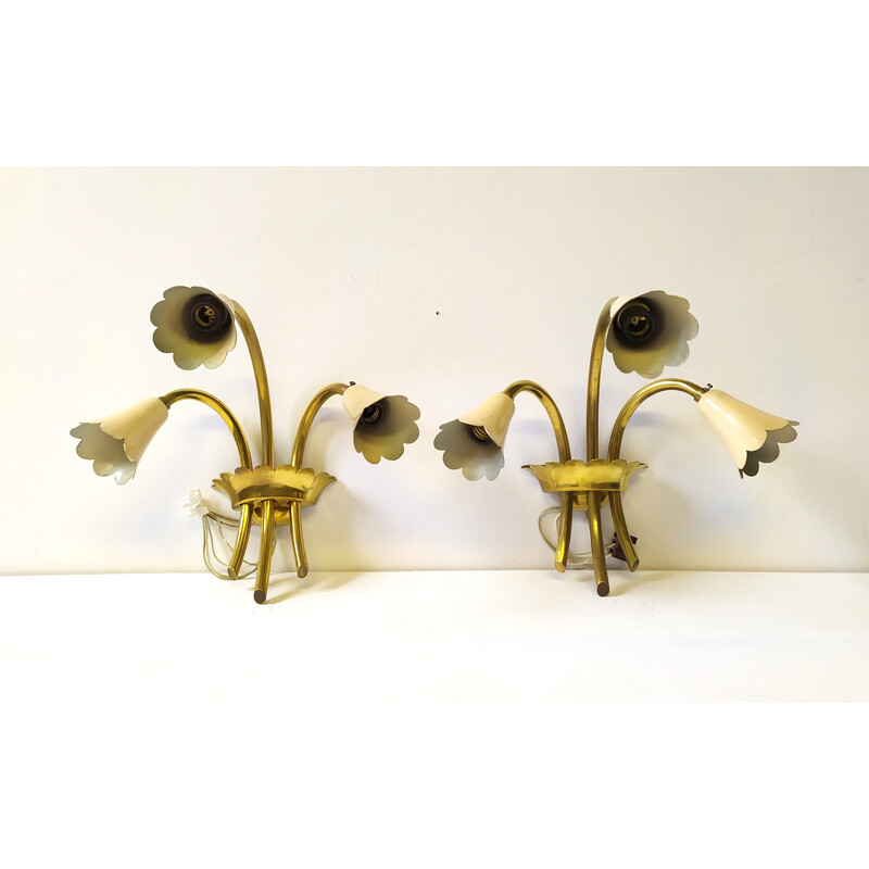 Pair of vintage wall lamps by Arredoluce Angelo Lelii, 1950s