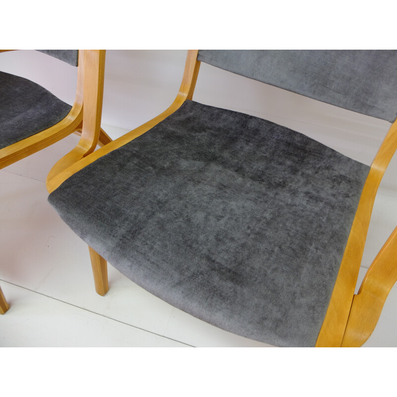 Paar vintage Ax Chair fauteuils van Peter Hvidt en Orla Molgaard voor Fritz Hansen, Denemarken 1960