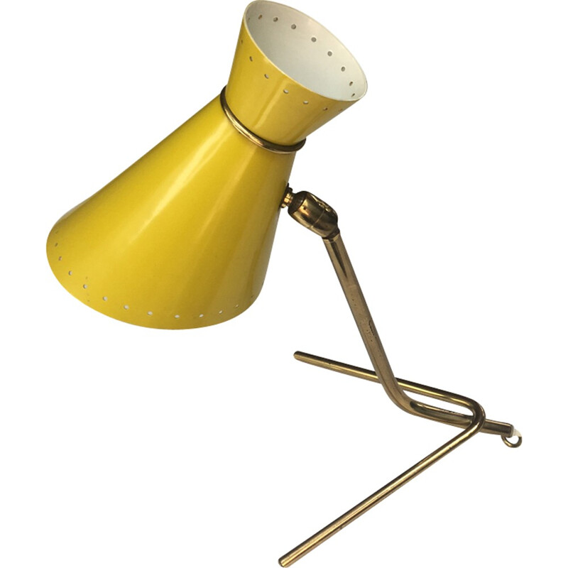 Cocotte table lamp with brass feet - 1950s