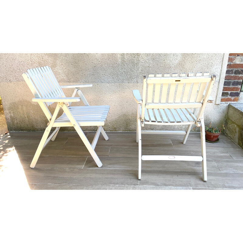 Vintage folding garden armchair by R.Gleizes