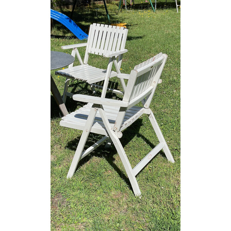 Vintage folding garden armchair by R.Gleizes